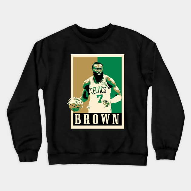 Jaylen Brown Pop Art Style Crewneck Sweatshirt by mia_me